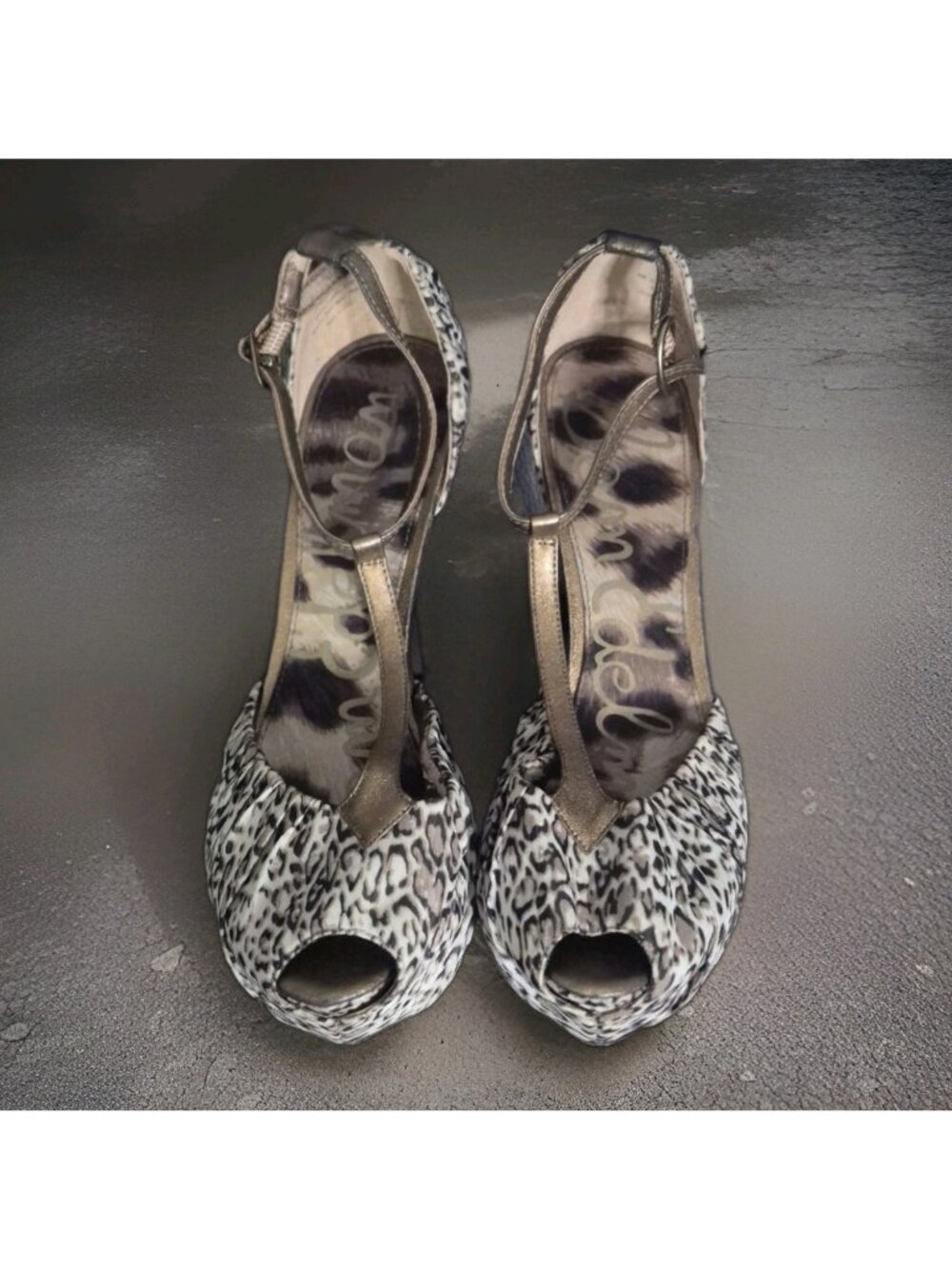 Sam Edelman 'McKenna' Genuine Leather Platform Pump Heels  Women’s Size 9 - Picture 3 of 7